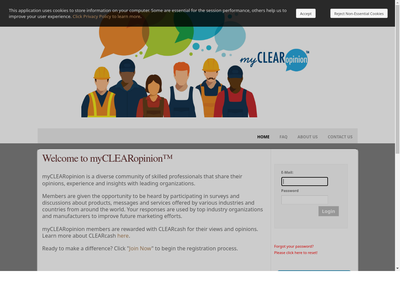 myCLEARopinion website screenshot