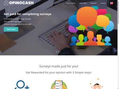 Opinocash website screenshot