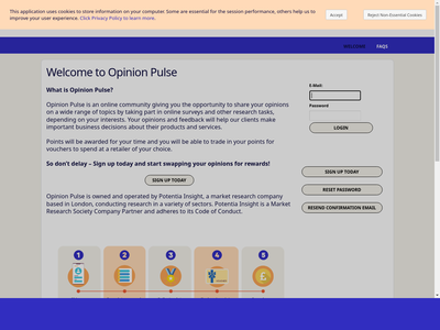 Opinion Pulse website screenshot