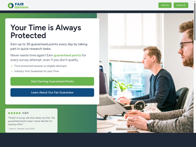 Fair Opinions website screenshot