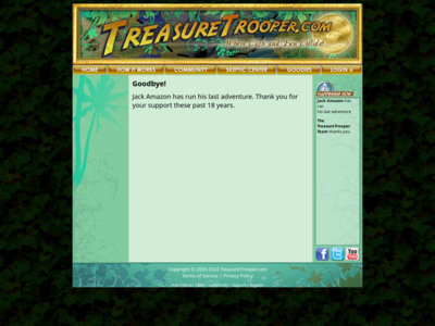 TreasureTrooper website screenshot
