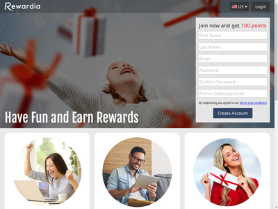 Rewardia website