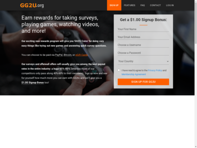 GG2U website screenshot