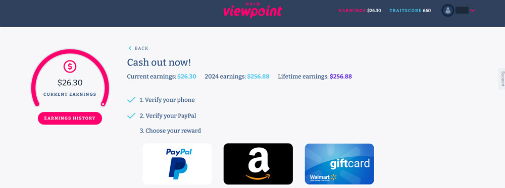 paidviewpoint cashout