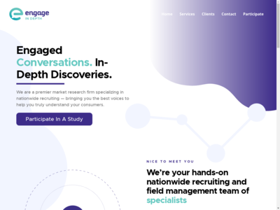 Engage In Depth website screenshot